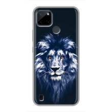 Чехол со Львом для Realme C21Y (VPrint) (Синий Лев)