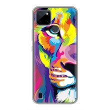 Чехол со Львом для Realme C21Y (VPrint) (Яркий Лев)