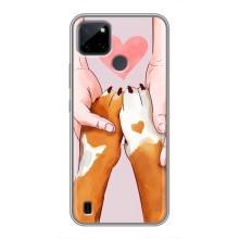 Чехол (ТПУ) Милые собачки для Realme C21Y (Любовь к собакам)