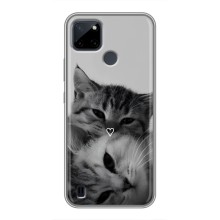 Чехол с рисунком кот на Realme C21Y (Пара котов)