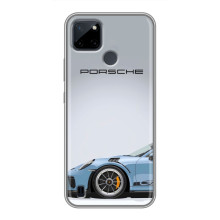 Чехол с авто Порше для Realme C21Y – Голубой Порше
