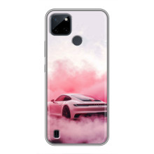 Чехол с авто Порше для Realme C21Y – Розовый Порше