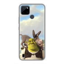 Чехол с мультфильмом Шрек на Realme C21Y – Шрек и осел