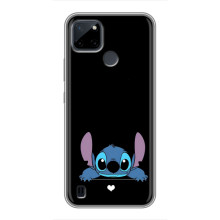 Чехол с принтом Стич на Realme C21Y – Стич на черном