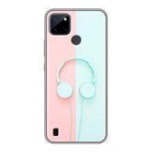 Девчачий Чехол для Realme C21Y – Наушники