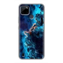Чехлы с тематикой "Мрамор" на Realme C21Y – Синий мрамор