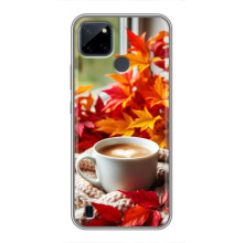 Чехол с уникальным дизайном «Осень с кофе» для Realme C21Y