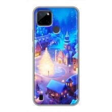 Рождественские Чехлы для Realme C21Y (VPrint) (Рождественский город)