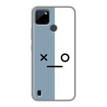 Чохли (ТПУ) (смішні стікери) для Realme C21Y – Сіро-білий