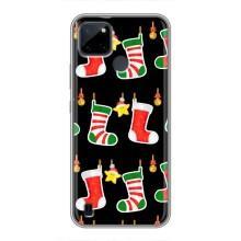 Силиконовый бампер на рождество для Realme C21Y (Рождественские подарки)