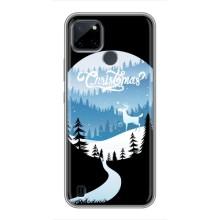 Силиконовый бампер на рождество для Realme C21Y (Рождественский Олень)