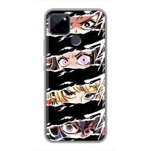 Силіконові чохлі з очіма Anime для Realme C21Y – Очі на чорному