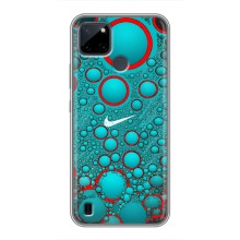 Силиконовый Чехол на Realme C21Y с картинкой Nike – Найк зеленый