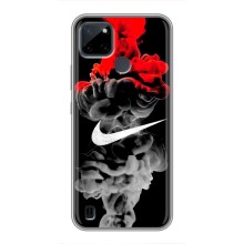 Силиконовый Чехол на Realme C21Y с картинкой Nike – Nike дым