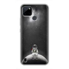 Силиконовый Чехол с принтом "Космонавты" на Realme C21Y – Космонавт романтик