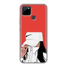 Силиконовый Чехол на Realme C21Y с картинкой Стильных Девушек (Девушка Nike)