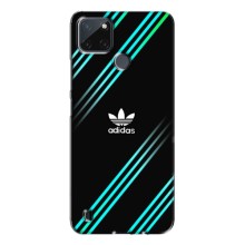 Чехлы Адидас для Realme C21Y (AlphaPrint) (Адидас с полосами)