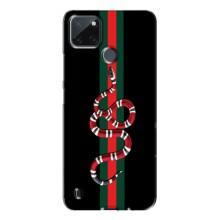 Чехлы Бренд GUCCI для Realme C21Y (Змей Гуччи)