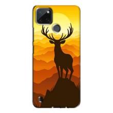 Чехлы с изображением разных животных для Realme C21Y (Силуэт Оленя)