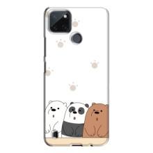 Чехлы с изображением разных животных для Realme C21Y (Удивленные медвеженки)