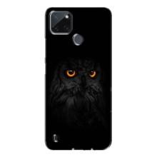 Чехлы с принтом СОВЫ для Realme C21Y (Сова на чёрном)