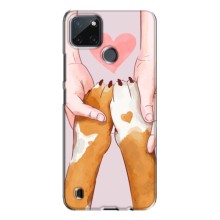 Чехлы с собаками для Realme C21Y (VPrint) (Любовь к собакам)