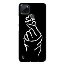 Чохол (Знак сердечка) для Realme C21Y (Сердечко на чорному)