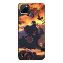 Чехол Итачи Учиха дляРеалми с21у (AlphaPrint) – Итачи с воронами