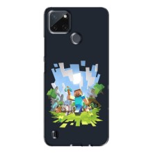 Чехол Майнкрафт на Realme C21Y (AlphaPrint) Minecraft (персонажи Minecraft)