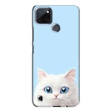 Чехол на тематику: Коты для Realme C21Y (Белый кот)