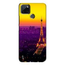 Чехол с Эйфелевой башней на Realme C21Y (Яркая башня)