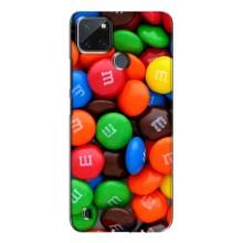 Чехол с изображением  вкусной еды для Realme C21Y (Разноцветные M&M'S)