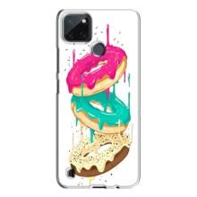 Чехол с изображением  вкусной еды для Realme C21Y (Сочные пончики)
