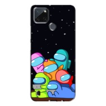 Чехол Амонг Ас для Realme C21Y (AlphaPrint) (Скины в космосе)