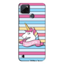 Чехол для Реалми с21у - (Единорожки - Новинки) (AlphaPrint) (Unicorn)
