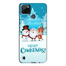 Чехол Санта Клаус для Realme C21Y (Merry Christmas)