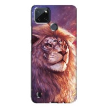 Чехол со Львом для Realme C21Y (VPrint) (Красочный Лев)