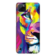 Чехол со Львом для Realme C21Y (VPrint) (Яркий Лев)