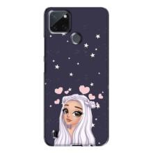 Чехол Стильные девушки на Realme C21Y (Девушка и сердечки)