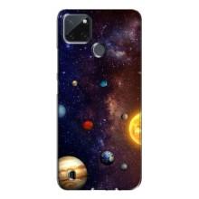 Чехол (ТПУ) с планетами на Realme C21Y (Космический вид)