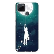 Чехол (ТПУ) с планетами на Realme C21Y (To The moon)