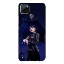 Чехлы Венсдей на Realme C21Y Уэнсдей (AlphaPrint) (Уэнздей с зонтом)