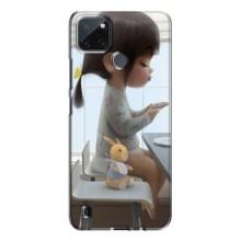 Дівчачий Чохол для Realme C21Y (ДІвчина з іграшкою)