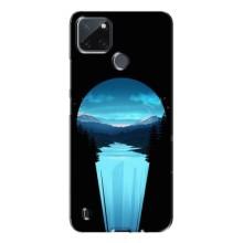 Летний Чехол на Realme C21Y (Синий Водопад)