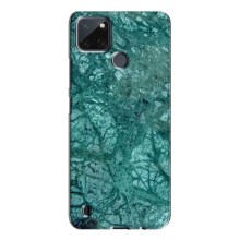 Мраморный чехол на Realme C21Y (VPrint) (Зеленый мрамор)
