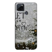 Новорічні, Святкові Чохли для Realme C21Y - 2024 год (Let it snow)