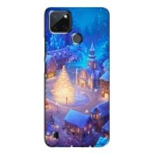 Рождественские Чехлы для Realme C21Y (VPrint) (Рождественский город)
