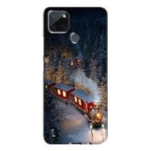 Силиконовый бампер на рождество для Realme C21Y (Поезд)