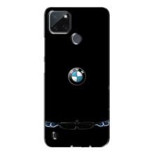 Силіконовий бампер з картинкою машини на Realme C21Y (Чорний BMW)