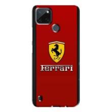 Силіконовий бампер з картинкою машини на Realme C21Y (Ferrari Logo)
